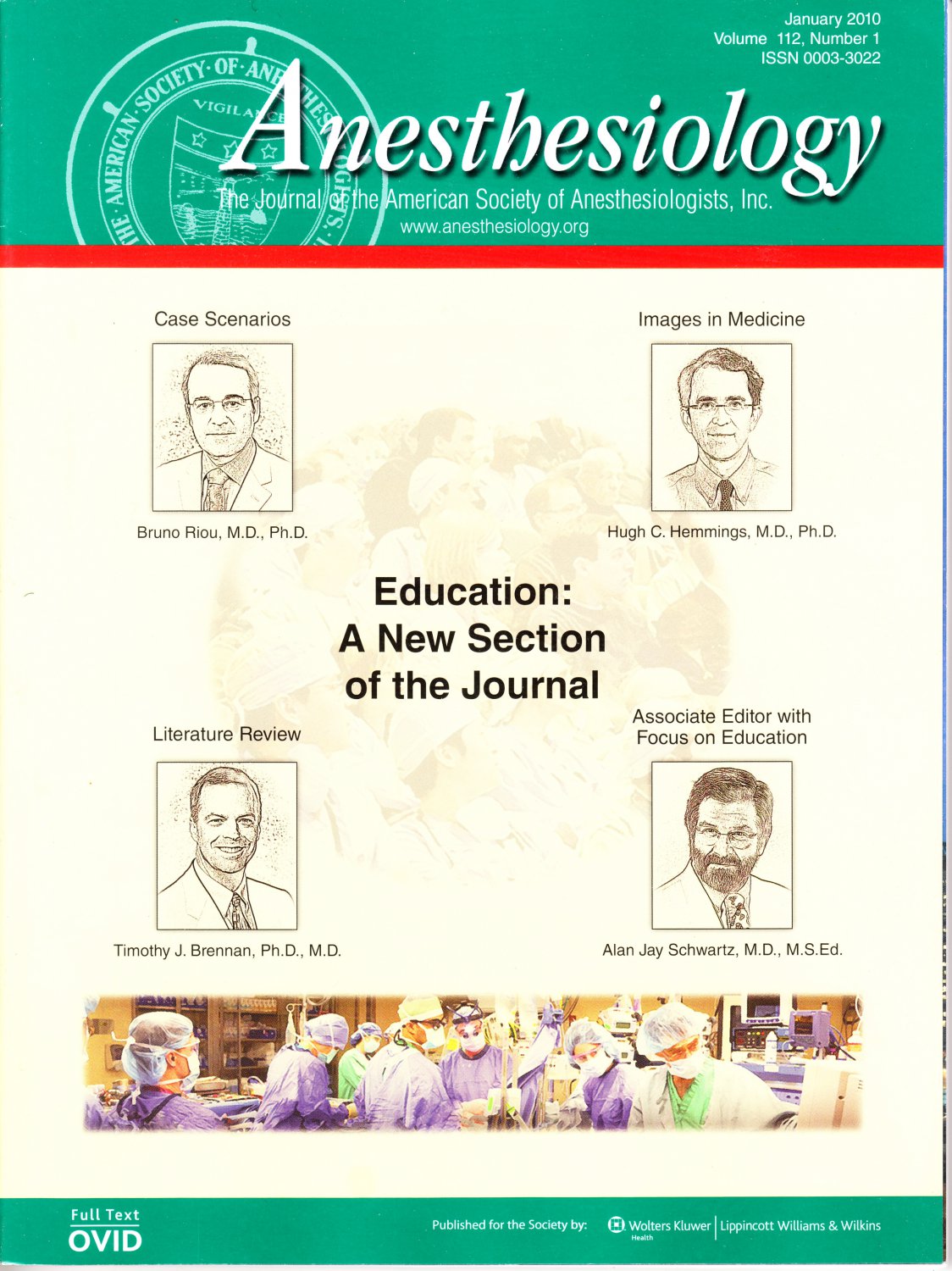 Anesthesiology The Journal Of The American Society Of Anesthesiologists January 2010 Vol 112 1 0856