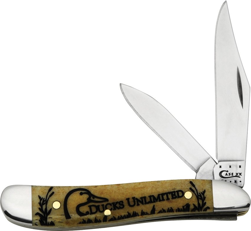 Case Ducks Unlimited Peanut Smooth Antique Bone Collector Knife
