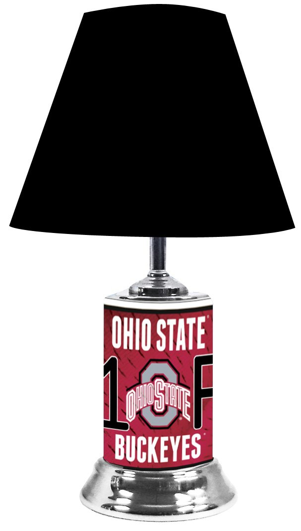 Ohio State Buckeyes Collectible License Plate Lamp w/ White Shade