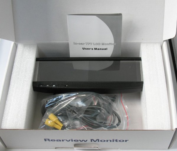 4.3 Inch LCD Rearview Mirror Monitor Two Video Inputs with Bracket for replacement