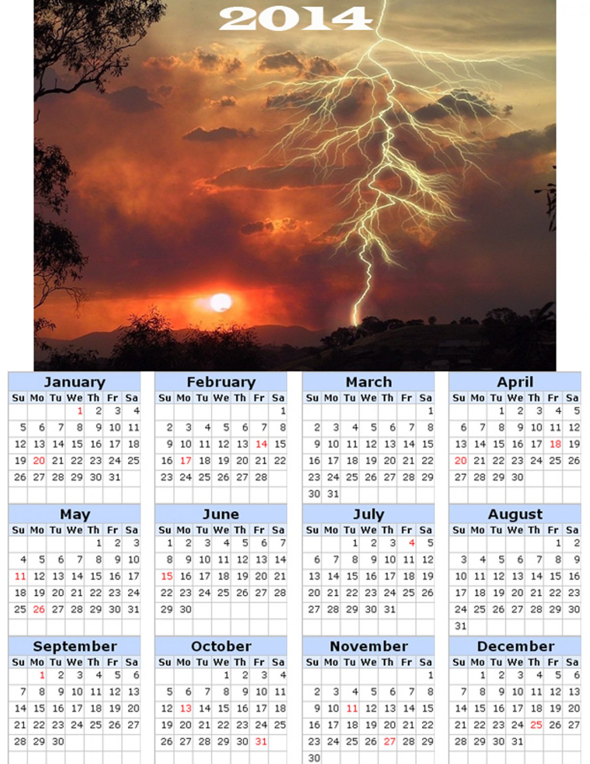 2014 calendar toolbox magnet refrigerator magnet weather #1