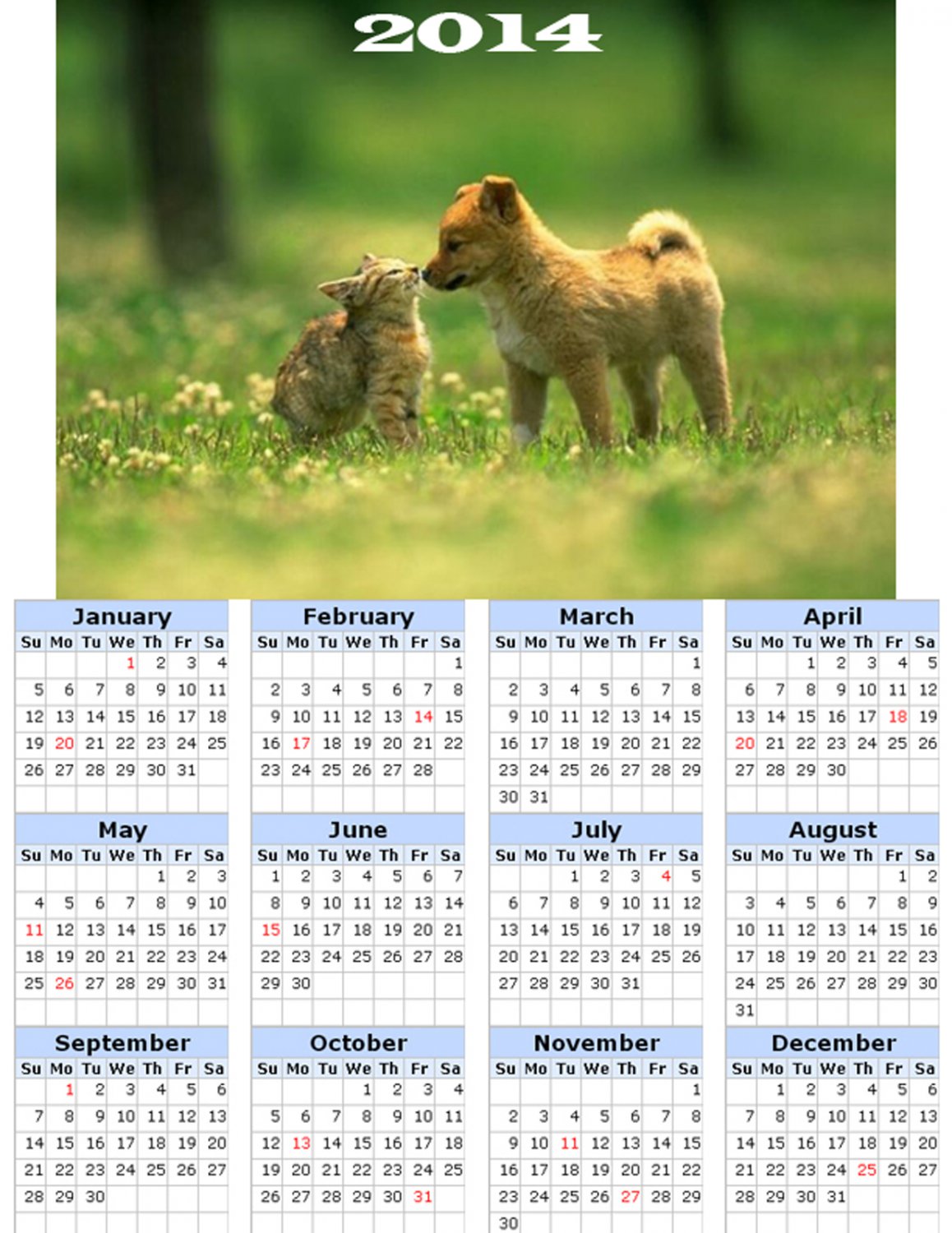 2014 calendar toolbox magnet refrigerator magnet Dogs #6