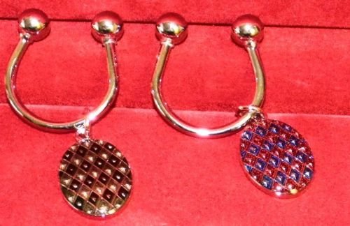 Dolan Bullock diamond enamel his & hers key ring 92.5