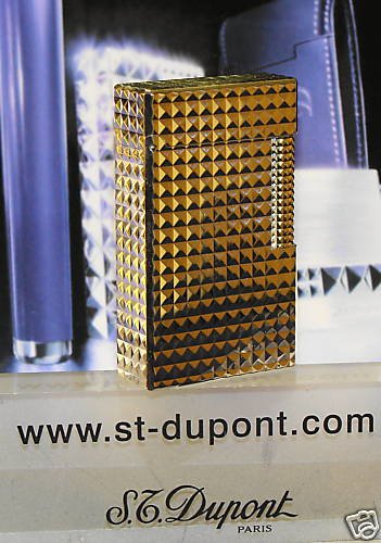 S.T. DuponT Palladium Plate Diamond Head LIGHTER