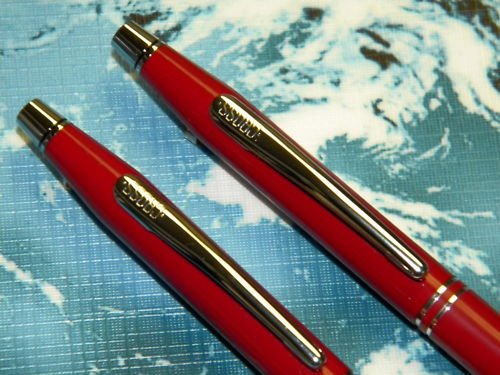CROSS CENTURY fire red classic ballpoint pen pencil set