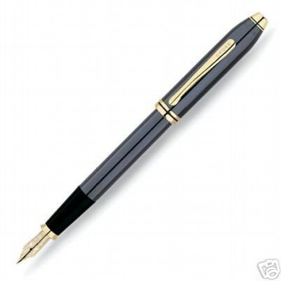 CROSS Townsend Titanium fountain pen 23kt MEDIUM NIB