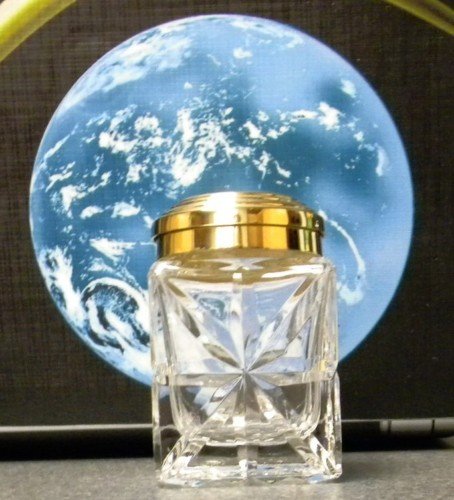 CRYSTAL FOUNTAIN PEN INKWELL FOR CROSS ST DUPONT