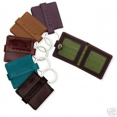 CROSS LEATHER PHOTO KEY FOB TOFFE AC124-4