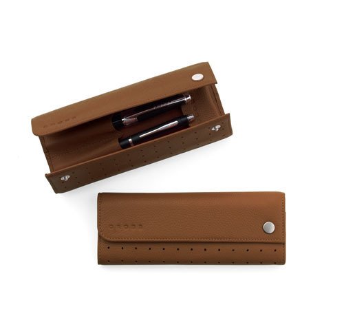 CROSS double Leather Pen case autocross toffe ac128-4