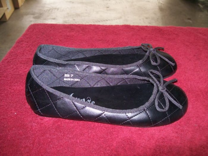 Punkrose / Addict Black Quilted Casual Flats 6 1/2