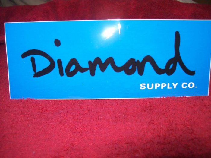Diamond Skateboards Sticker - Blue / Black