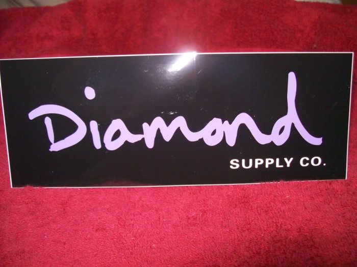 Diamond Skateboards Sticker - Black / Purple