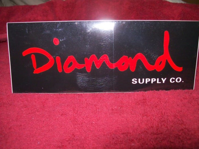 Diamond Skateboards Sticker - Black / Red