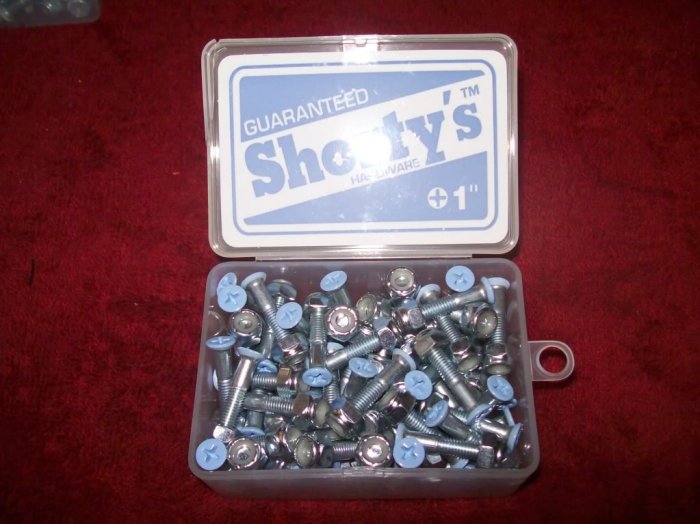 Shorty's 1" Phillips Hardware - Boxed Set of 65 Lt Blue