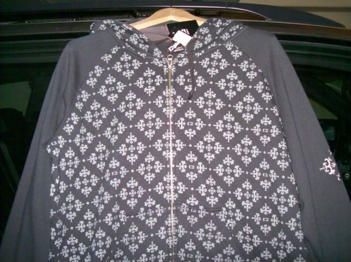 GLOBE SKATEBOARDS Ornate Custom Zip Hoodie - Limo Black - Large