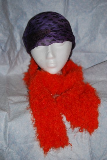 orange glitter scarf