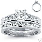 VICTORIA CROWN ENGAGEMENT RING SET 14K CERTIFIED