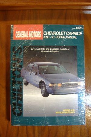 9093 Chevy Chevrolete Caprice Chiltons Manual caprice tuning