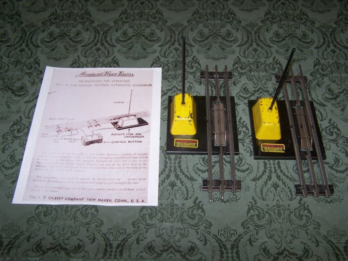 2- American Flyer (M2057) 3 Rail Uncouplers With Instructions