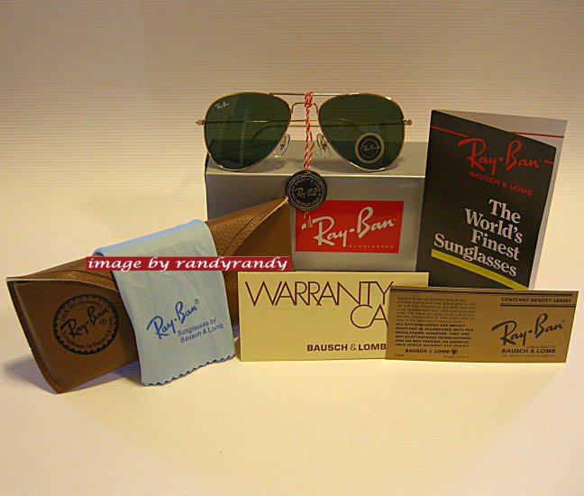Classic B&L USA Ray-Ban Aviator SMALL GOLD-METAL GREEN-LENS