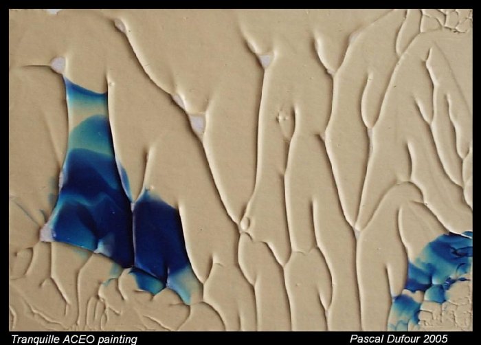 Aceo Painting Tranquille 205 artist from Québec Free shipping !!!