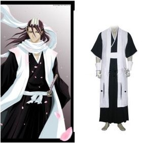 Bleach 6th Division Captain Kuchiki Byakuya Cosplay Costume