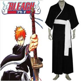 Bleach Ichigo Kurosaki Soul Reaper Uniform Cosplay Costume