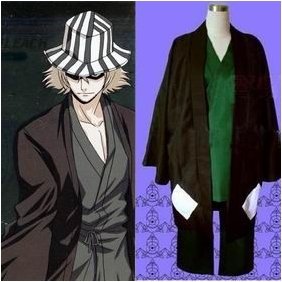Bleach Urahara Kisuke Mens Cosplay Costume