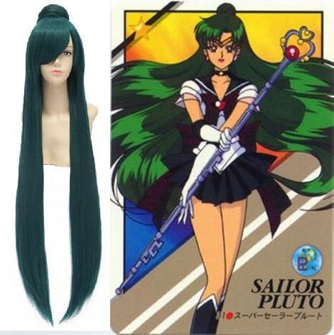 Sailor Moon Sailor Pluto Meiou Setsuna Cosplay Wig