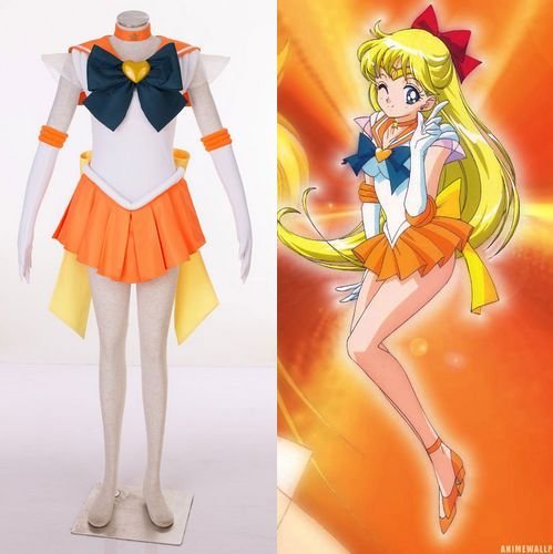 Sailor Moon Sailor Venus Minako Aino Cosplay Costume