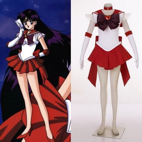 Sailor Moon Sailor Mars Hino Rei Cosplay Costume