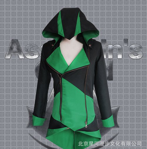 Assassin's Creed III Cosplay Connor Costume Green And Black Coat