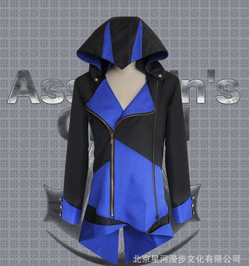 Assassin's Creed III Cosplay Connor Costume Blue And Black Coat