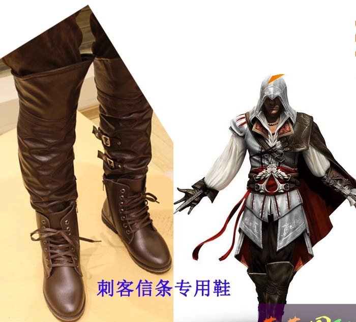 Assassin's Creed III Cosplay Ezio Auditore da Firenze Shoes