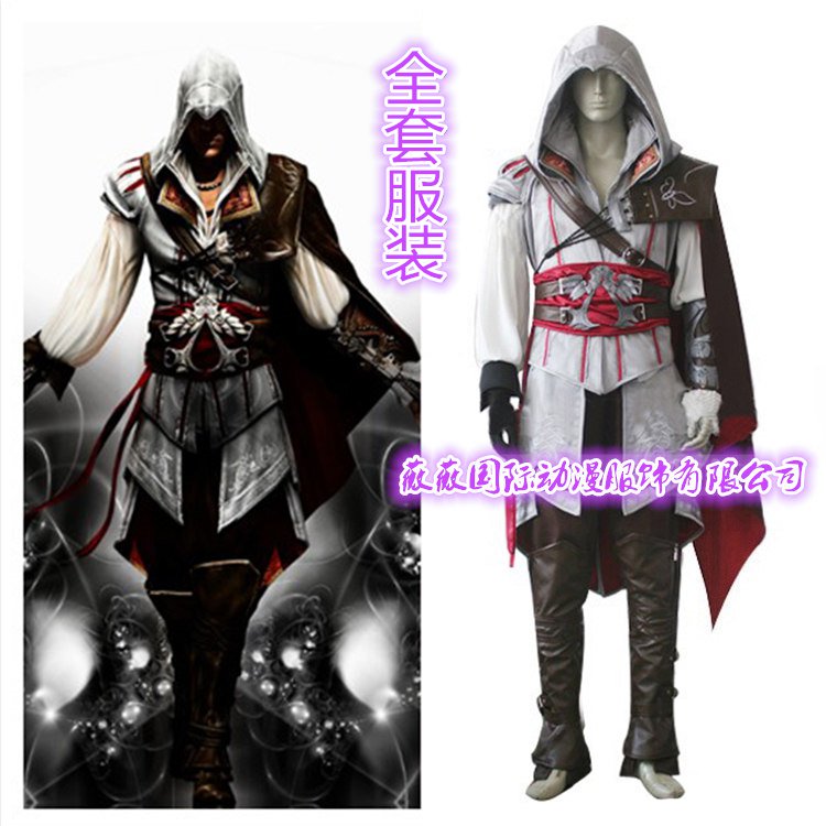 Assassin's Creed III Cosplay Ezio Auditore da Firenze Costume And Shoes