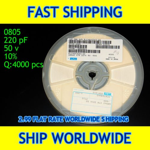 NEED A FEW, BUY A REEL - 0805 SMT SMD 220pF Capacitor