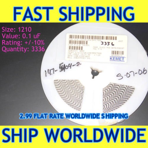 NEED A FEW, BUY A REEL - 1210 SMT SMD 0.1uF Capacitor