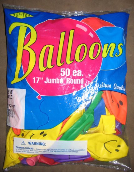 Happy Face Balloons 50 ct./bag