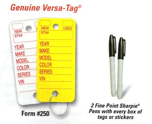 YELLOW Poly Tags #250/box