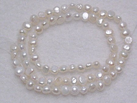 Ivory Natural Freshwater Potato Pearl 15 inch strand