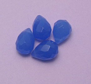 Simulated Sapphire Gemstone Briolettes 4