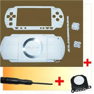 PSP 1000 Full Housing Faceplate Shell Case +Joystick W