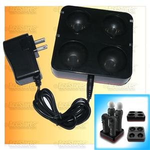 Charge Station Charger Stand Quad Dock for PS3 Move