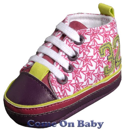New Infant Girls Toddler Baby Crib Shoes 3-6m (b01001)