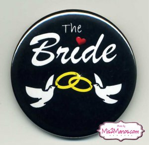 Bride and Groom Bridal Shower Buttons Personalized Buttons Custom Buttons
