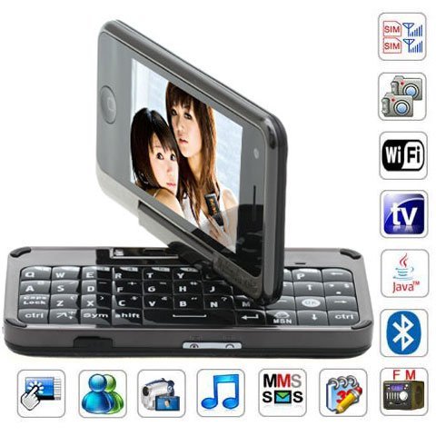 X8 Quad Band Dual Cards with Wifi Analog TV Java Leather Touch Screen Multifunction Cell Phone