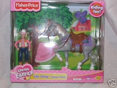 Fisher Price Loving Family Lily Gray Western Horse & Rider