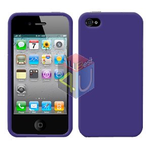 For Apple iphone 4S 4 Cover Hard Case Rubberized Purple