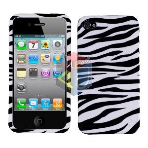 For Apple iphone 4S 4 Cover Hard Case Zebra