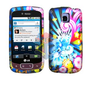 For LG Optimus T / P509 Cover Hard Case A-Flower